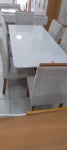 Mesa de Jantar 6 Cadeiras SEM Tampo de Vidro